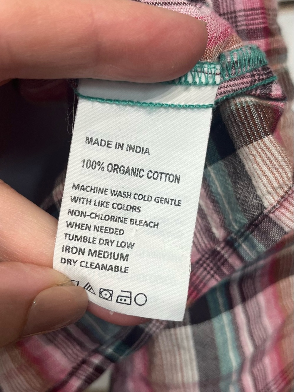 PrAna “Gina” style plaid shirt size medium - Picture 5 of 10